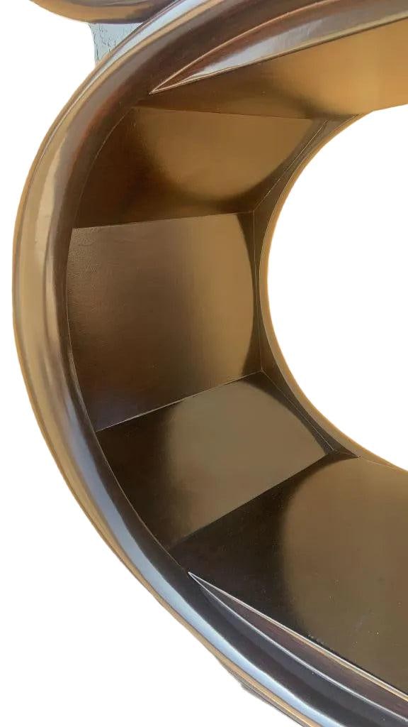 Hollywood Regency Snake Embossed Leather Etagere Shelving Unit - 6