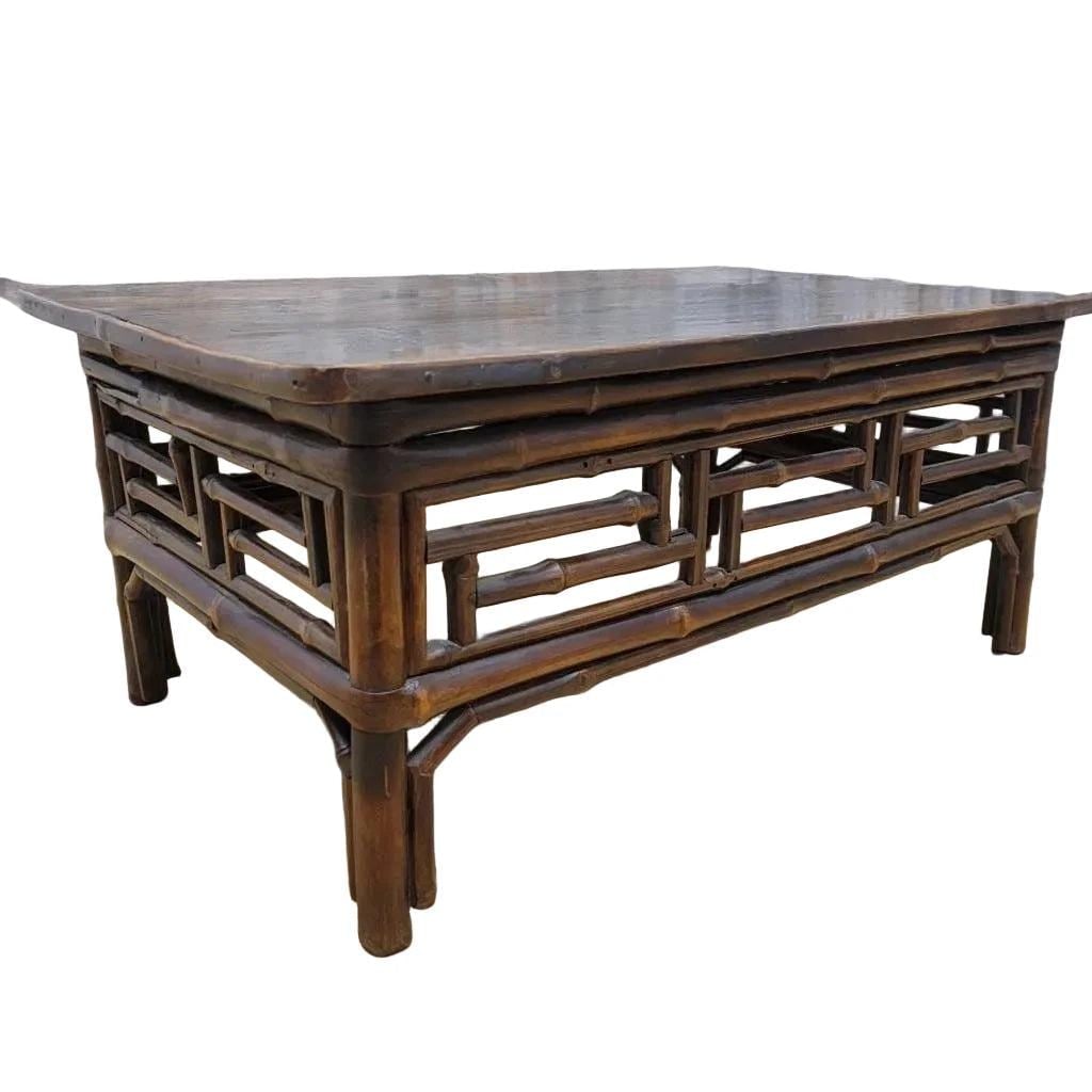Antique Shanxi Province Elm and Bamboo Table - 2