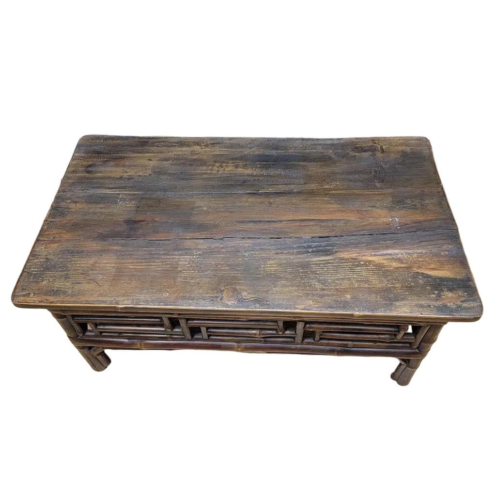 Antique Shanxi Province Elm and Bamboo Table - 5