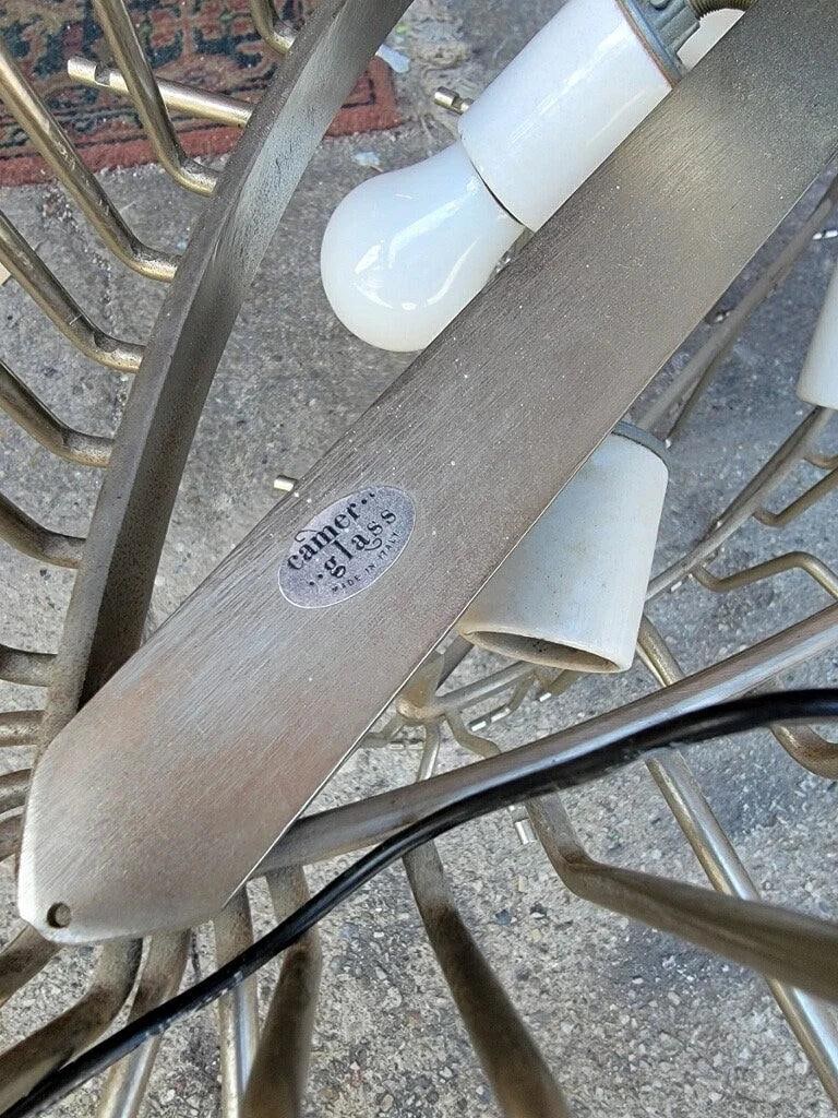 MCM Sculptural Camer Murano Glass Multi Tier Prism Chandelier - 8