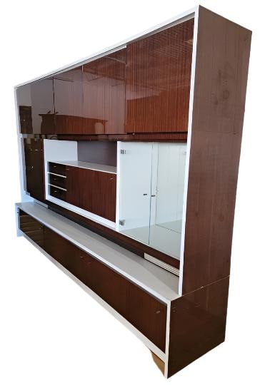 MCM German Lacquered Storage Wall Unit - 5