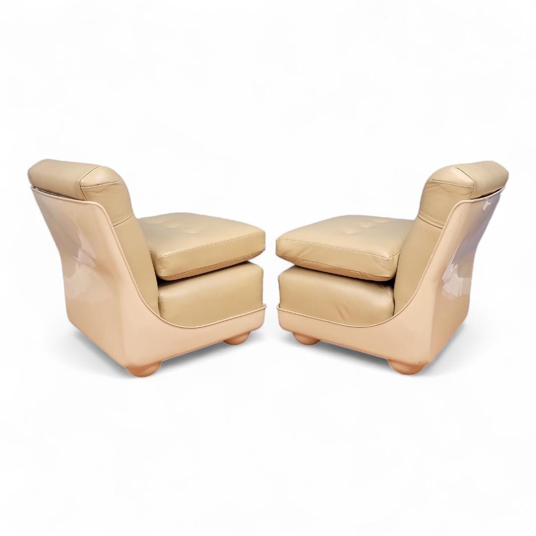 MCM Mario Bellini Style Shell Modular Lounge Chairs - Pair - 5