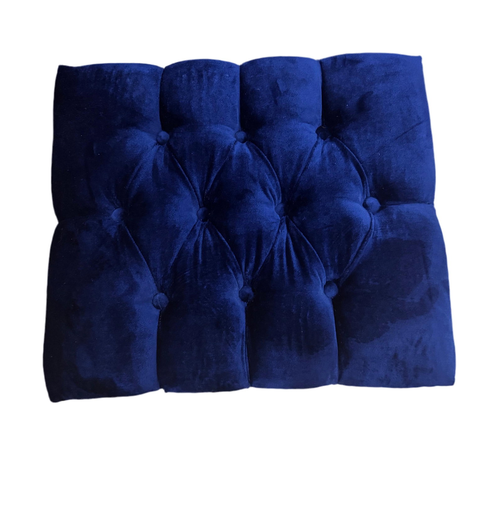 Antique Chippendale Style Tufted Ottoman Newly Reupholstered - 6