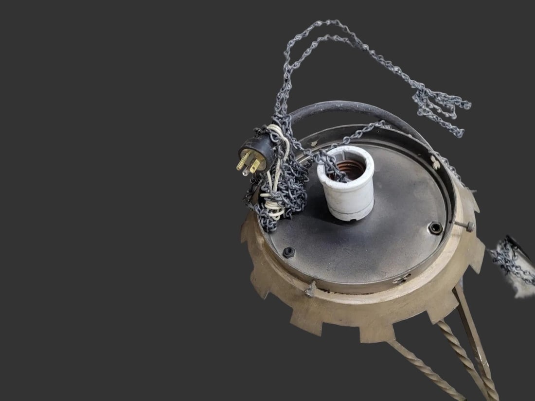 Antique Victorian Milk Glass Light Pendants - Set of 2 - 3