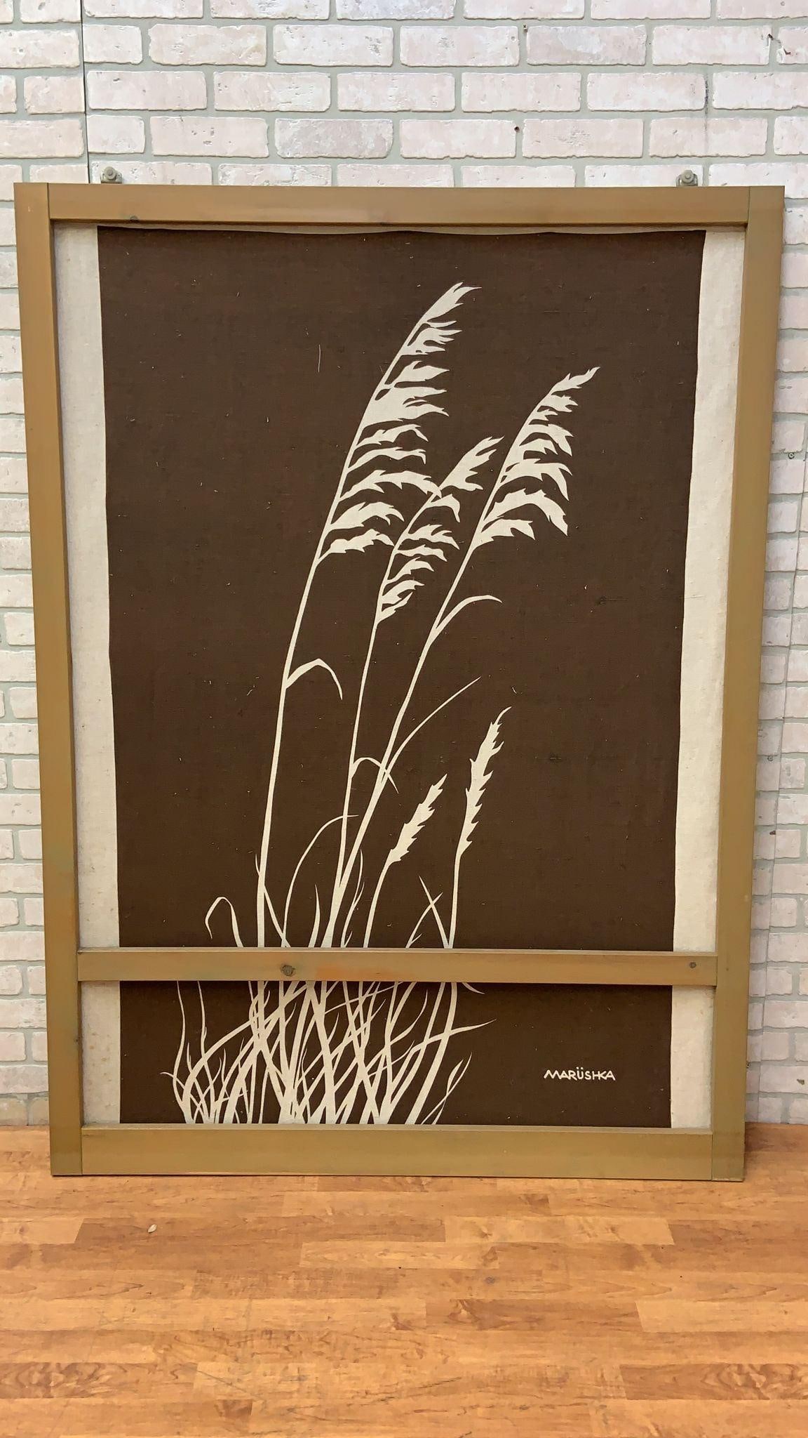 Vintage Marushka Canvas Art Print Fabric Framed Panels - 4 - 4