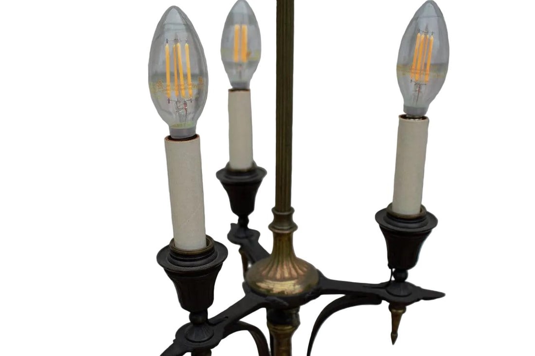 Antique Empire Revival Candelabra Table Lamps - Pair - 7