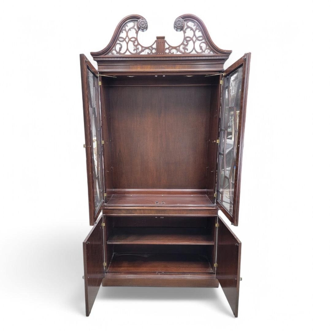 Antique Federal Style Flame Mahogany Display Cabinet by Councill - 3