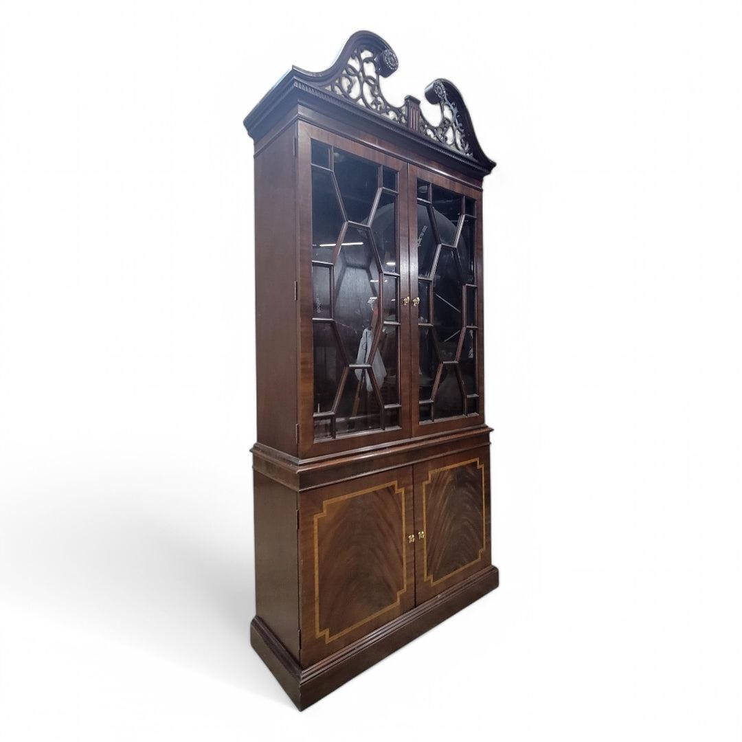 Antique Federal Style Flame Mahogany Display Cabinet by Councill - 9