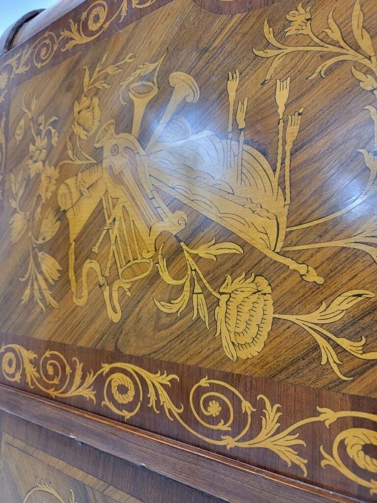 Antique Monumental French Regency Barrel Roll Top Cylinder Desk - 7