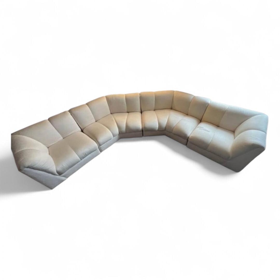 Vintage Modern 6 Piece Sectional Sofa for Reupholstery - 7