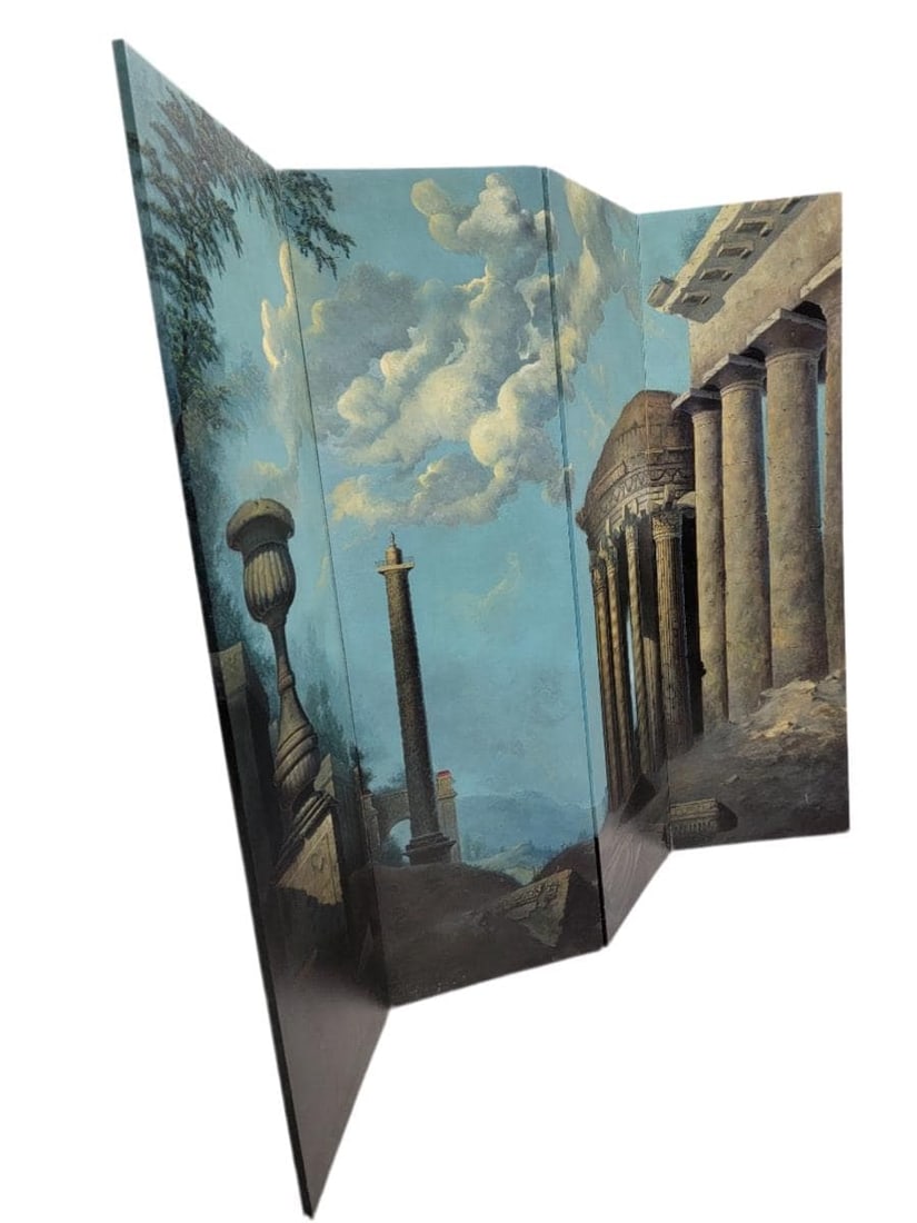 Vintage Italian Hand Painted Screen by Maitland Smith - 3