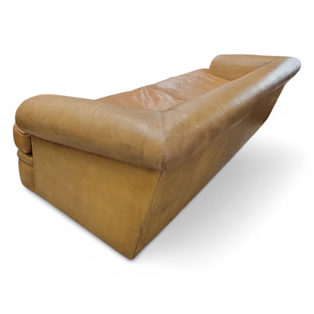 Vintage Distressed Rolled Arm Sofas by A. Rudin with Custom Pillows - Pair - 10