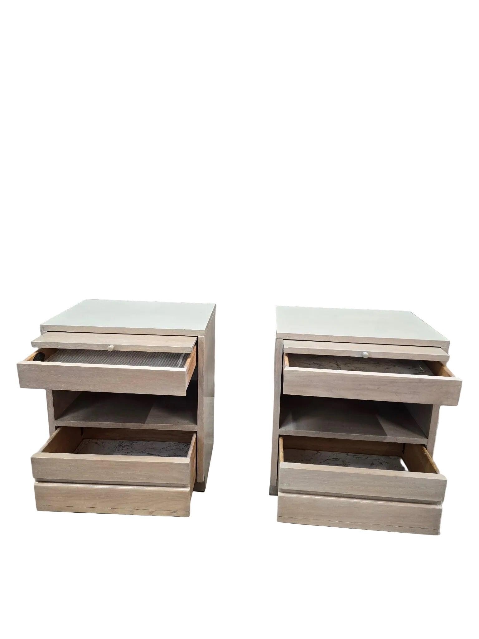 MCM Driftwood Nightstand by Sligh Cross Country Collection - Pair - 4