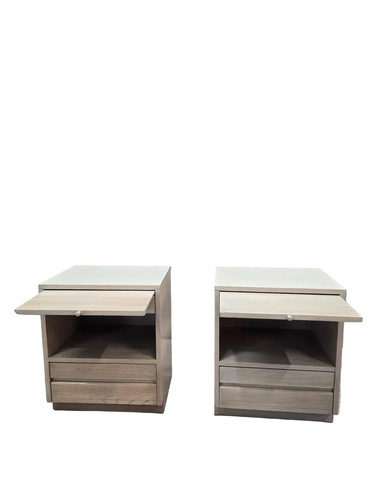 MCM Driftwood Nightstand by Sligh Cross Country Collection - Pair - 5