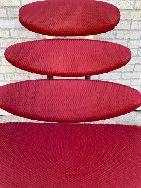 MCM Corona Chair by Poul M. Volther Newly Upholstered in Embossed Red Leather - 4