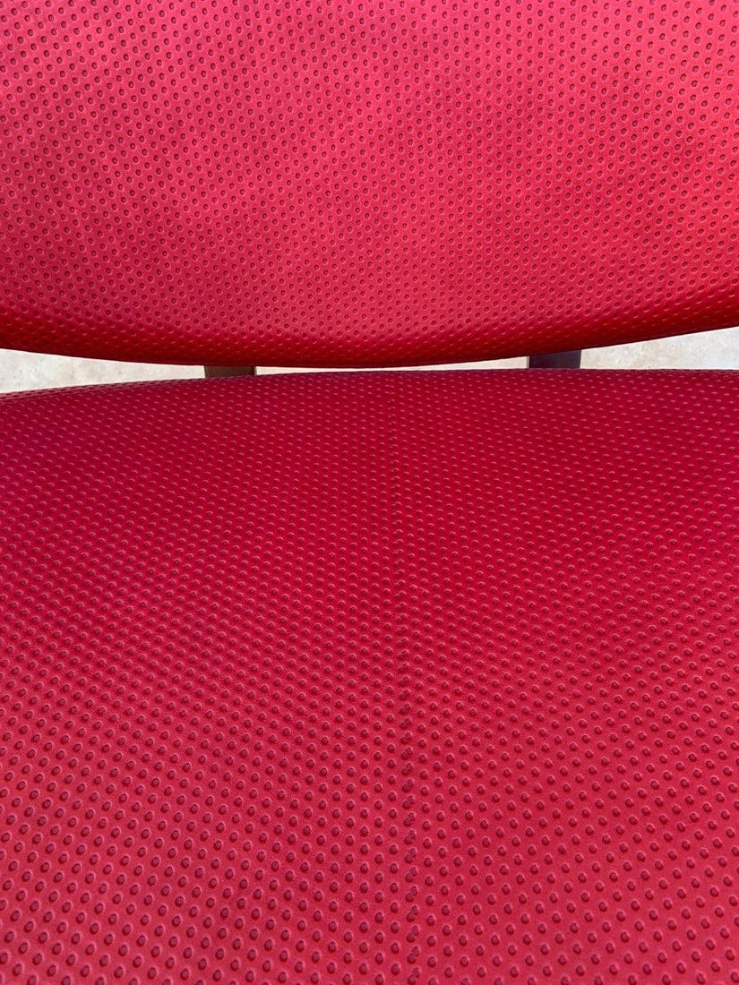 MCM Corona Chair by Poul M. Volther Newly Upholstered in Embossed Red Leather - 7