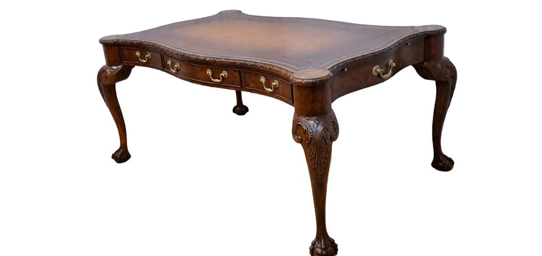 Vintage Chippendale Style Desk by Maitland Smith - 8