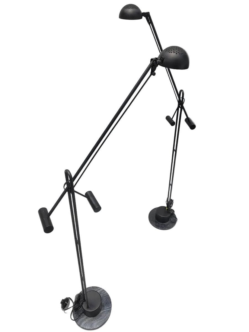 Vintage Postmodern Crane Form Floor Lamps - Pair - 5