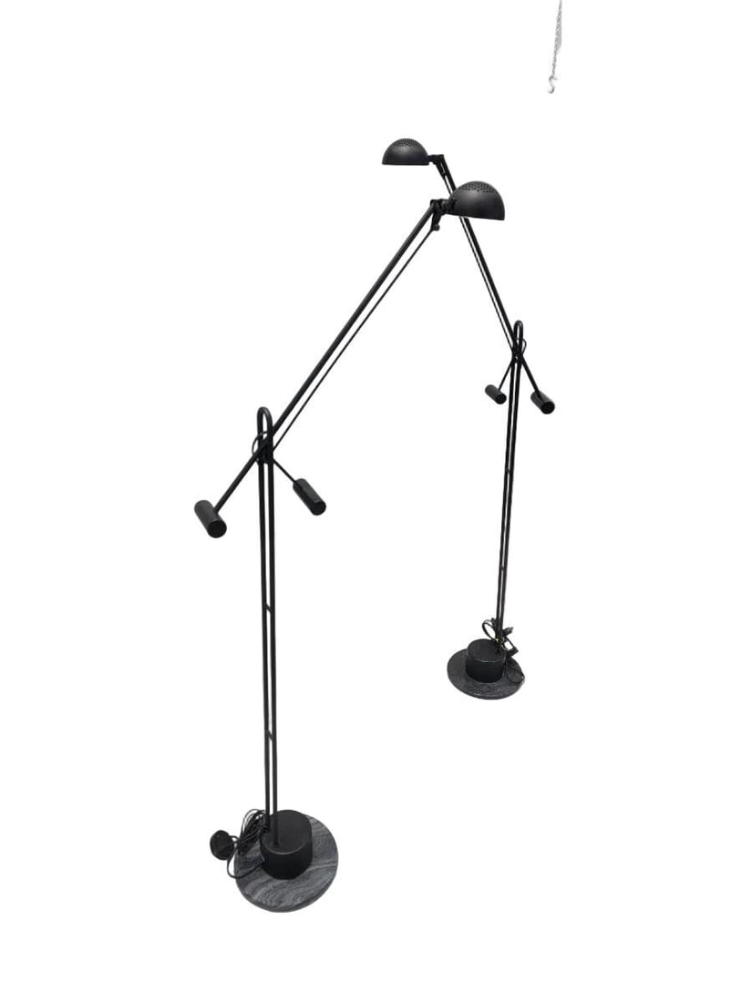 Vintage Postmodern Crane Form Floor Lamps - Pair - 7