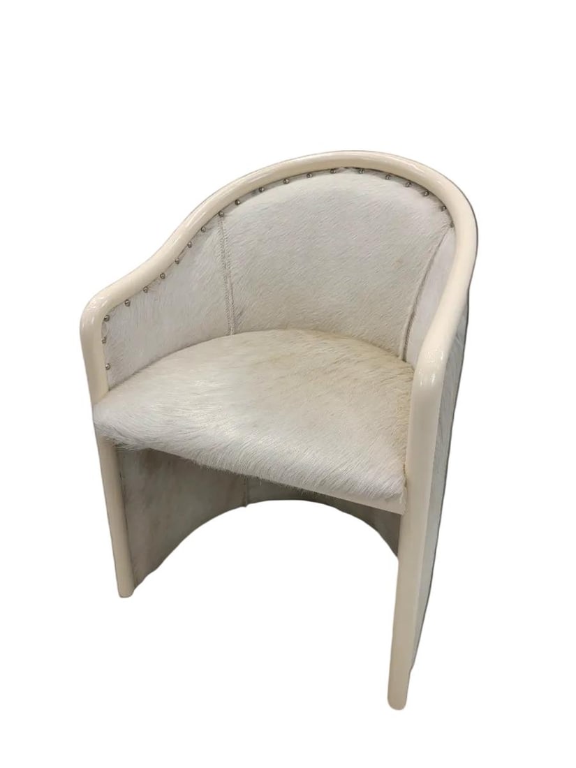 Vintage Italian Barrel Back Occasional Chair by Tonon Newly Reupholstered - 2