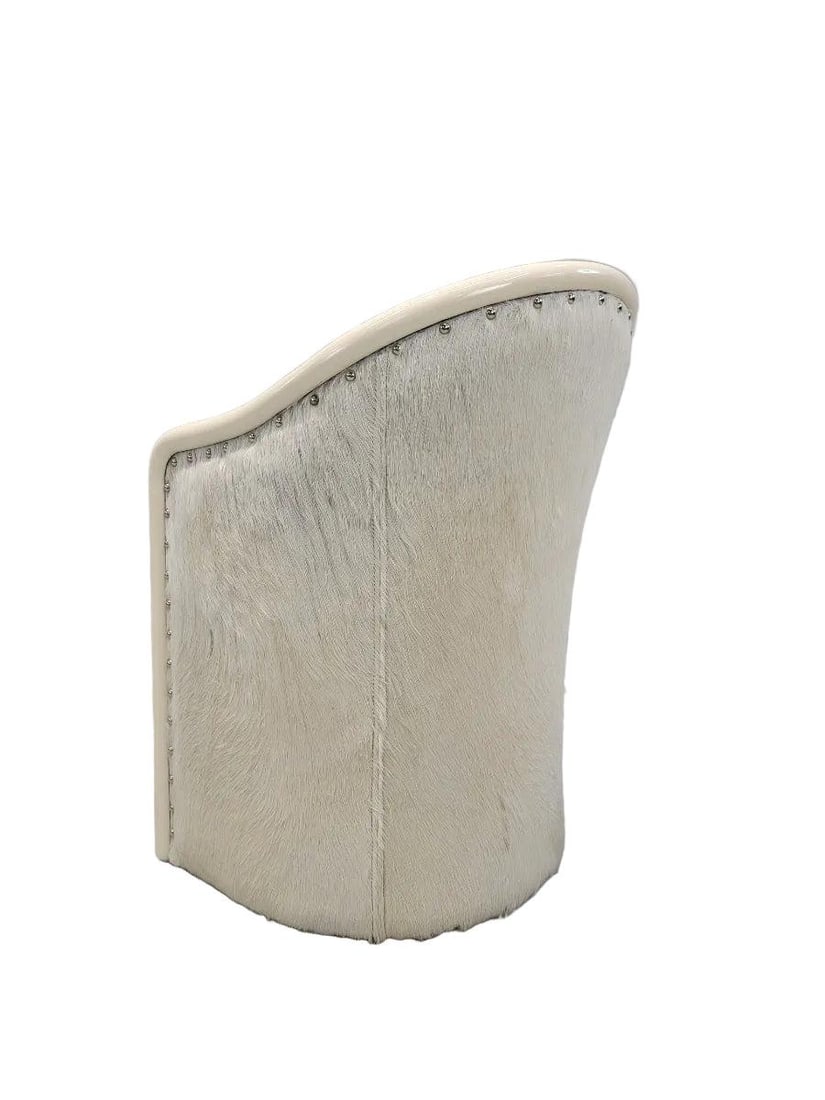 Vintage Italian Barrel Back Occasional Chair by Tonon Newly Reupholstered - 3