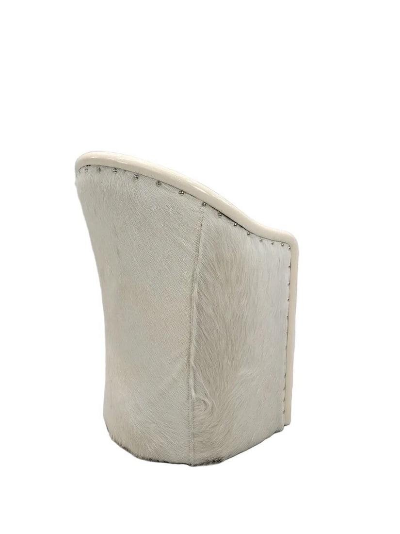 Vintage Italian Barrel Back Occasional Chair by Tonon Newly Reupholstered - 4