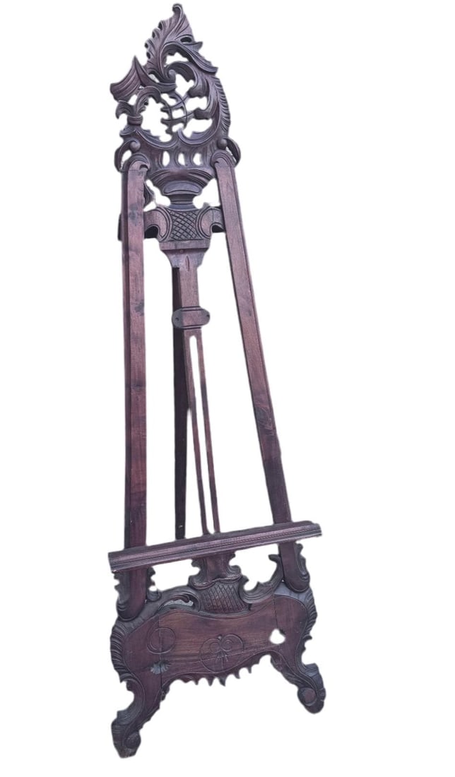 Antique Victorian Style Mahogany Table Top Victorian Easel - 8