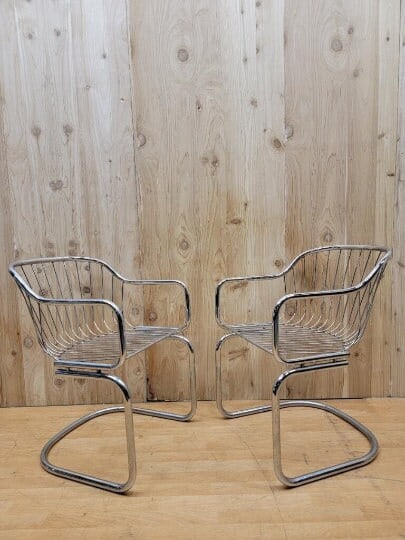 MCM Mod Cantilever Dining Chairs by Gastone Rinaldi - 4 - 7