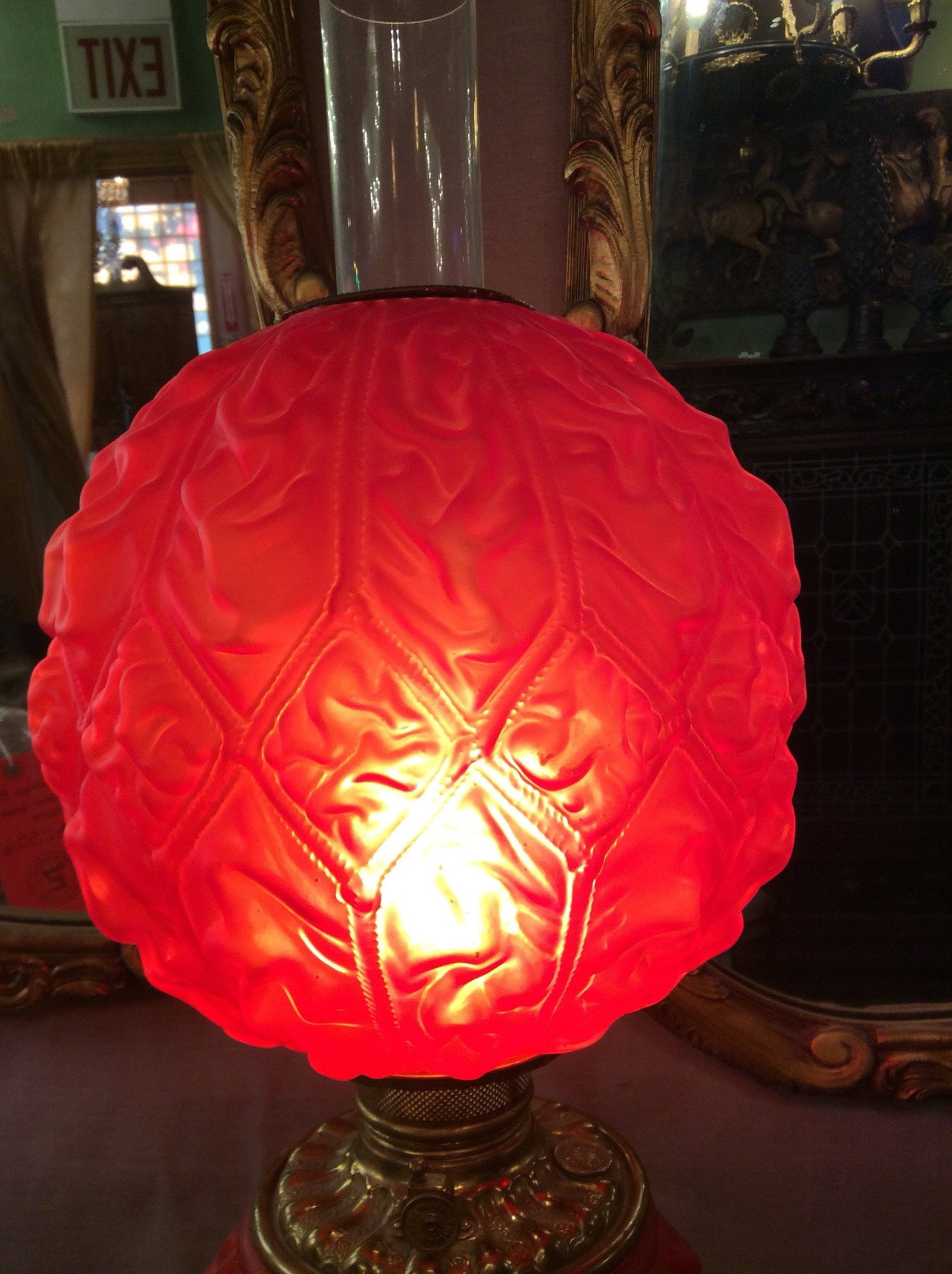 Antique Victorian Table Lamp by Pittsburg Brass and Lamp Co - 3