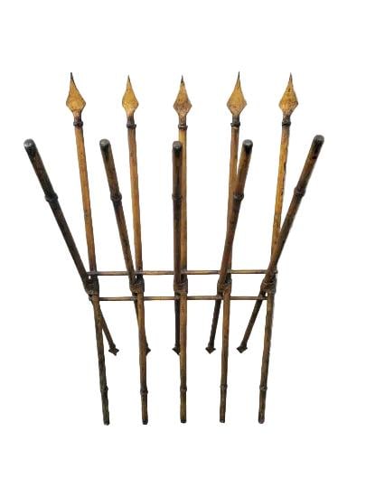 Antique Gothic Medieval Iron Spear Floor Rack - 3