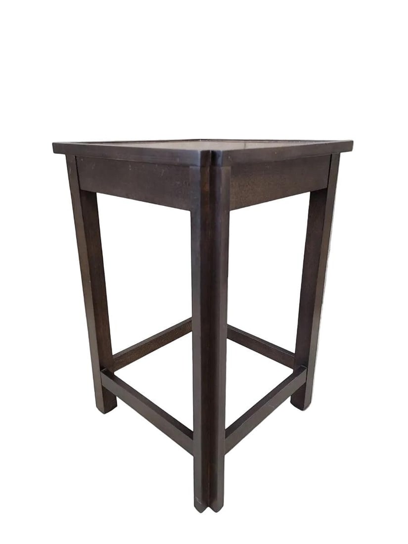 MCM Milo Baughman Style Burl & Brass Side Table by Century Furniture - 2