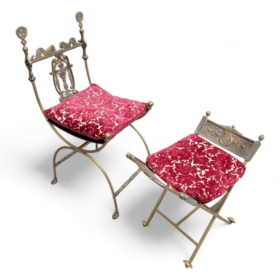 Antique Art Deco Oscar Bruno Bach Savonarola Chair and Ottoman - 10