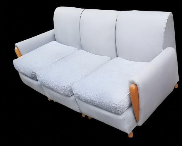 MCM Heywood Wakefield 3 Piece Modular Sofa Newly Reupholstered - 3