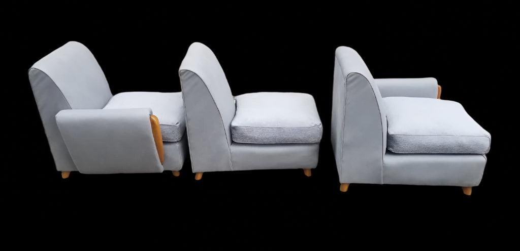 MCM Heywood Wakefield 3 Piece Modular Sofa Newly Reupholstered - 7