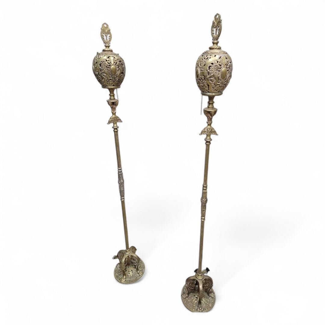 Antique Art Deco Oscar Bruno Bach Figural Floor Lamps - Pair - 2