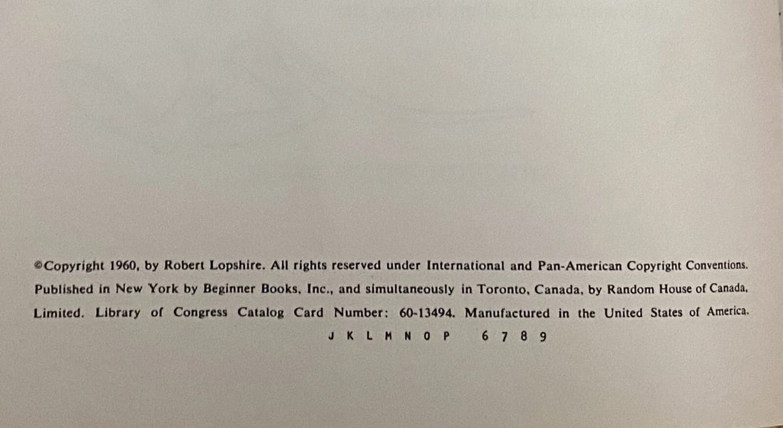 PUT ME IN THE ZOO Robert Lopshire 1960 1st Book Club Edition Early Print VGood - 4