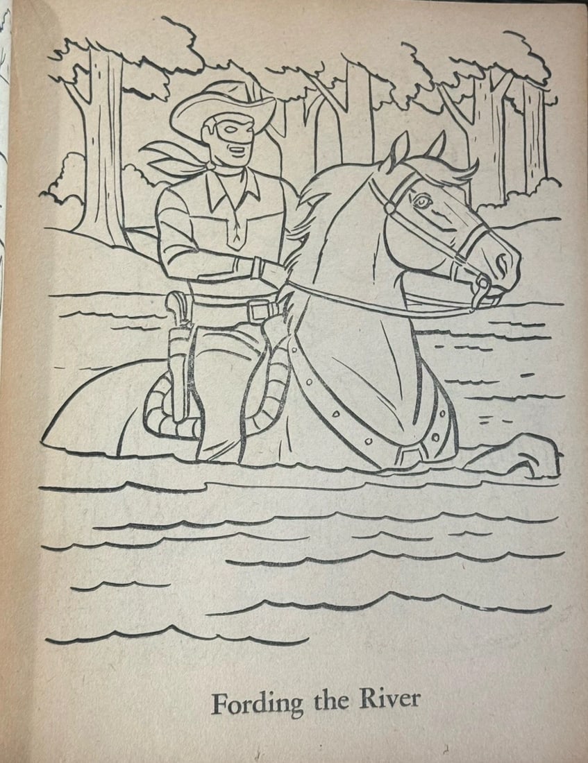 The Lone Ranger Coloring Book 1959 Rare 10 Cent Authorized Edition - 5