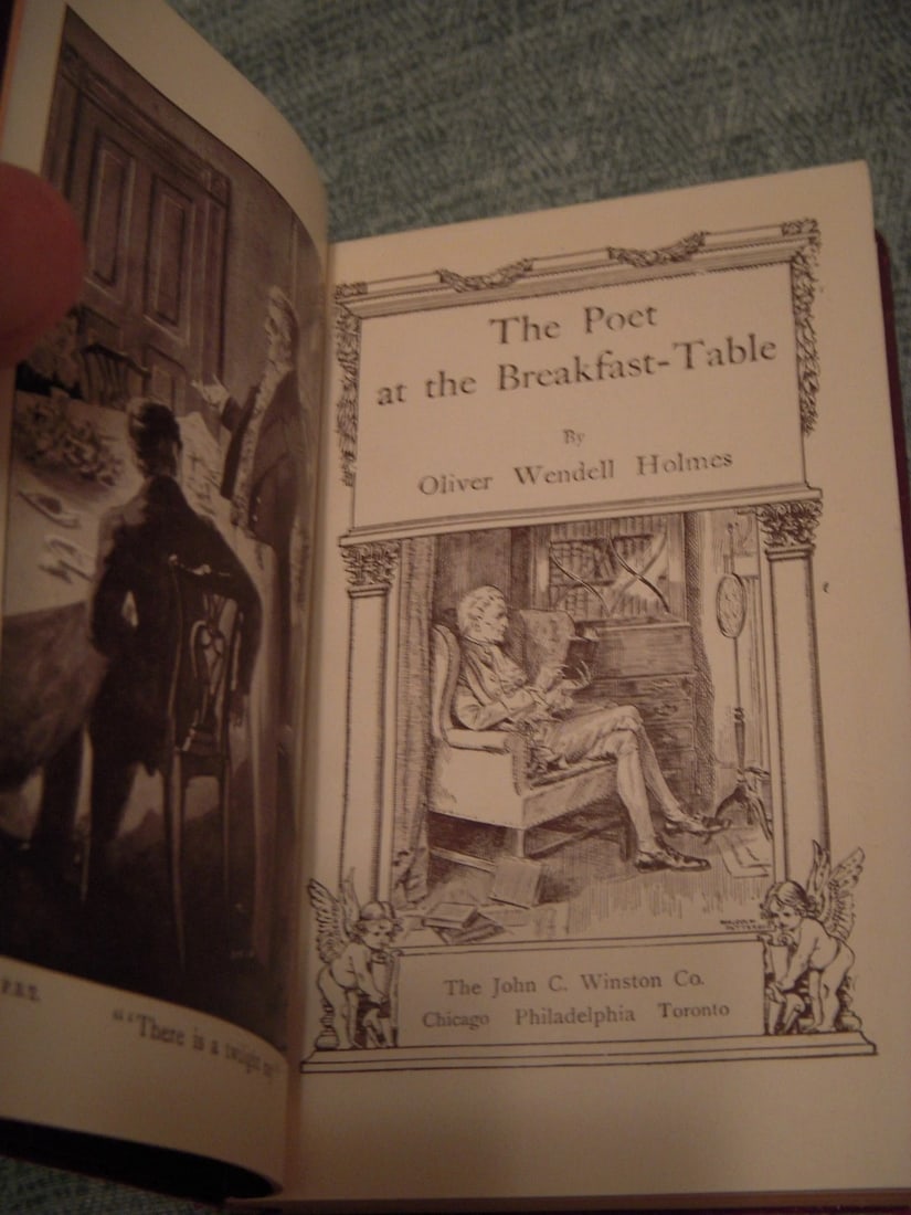 The Poetat the Breakfast Table Oliver Wendell HolmesPrinted England,Leather, VTG - 4