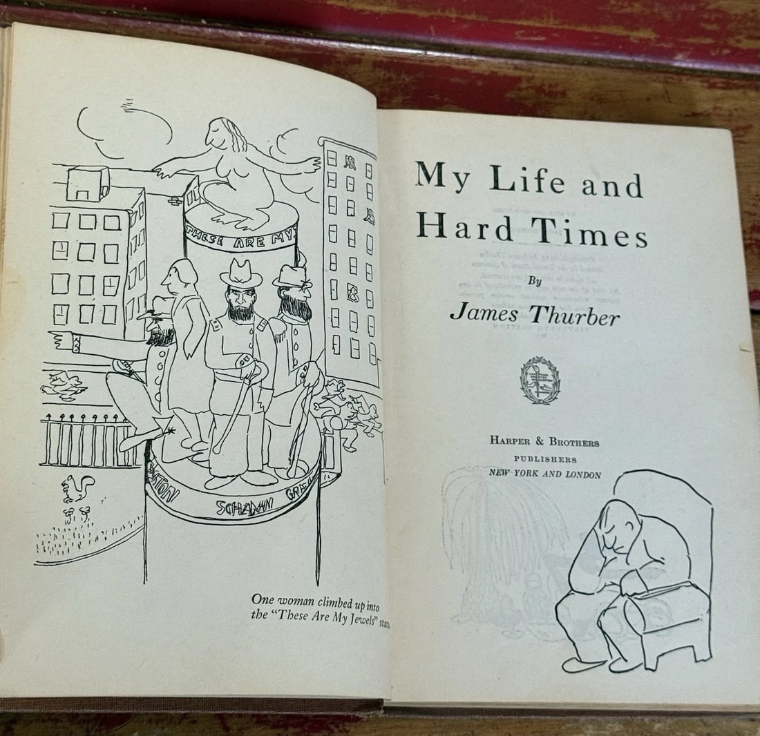 My Life and Hard Times by James Thurber 1933 1st/16th Hardback Harper & Bros H-V - 5