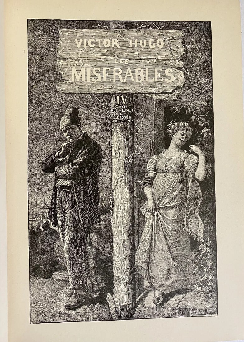 Les Miserables Victor Hugo Vol. IV Illustrated 1886 Library Edition HC VGood - 7