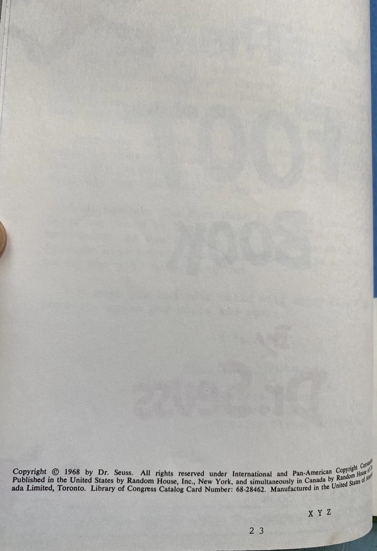 Dr. Seuss THE FOOT BOOK 1968 1st ED/2nd Print HC RARE Excellent Condition - 5