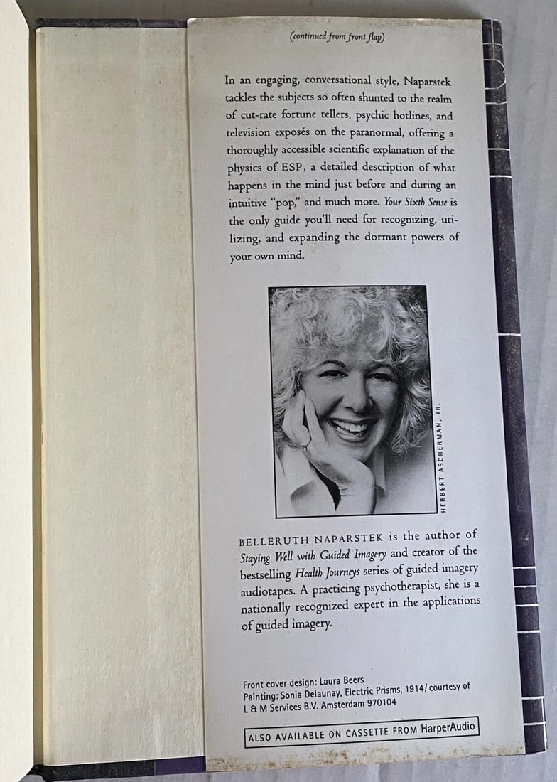 Belleruth Naparstek~YOUR SIXTH SENSE~SIGNED 1ST/1ST HC/DJ 1997 VG+ - 9