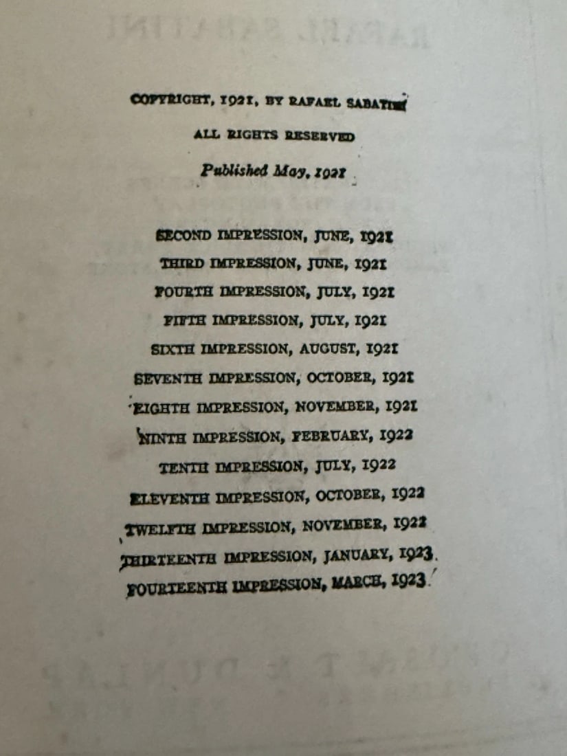 Scaramouche A Romance of the French Revolution Rafael Sabatini 1923 HC Grosset - 4