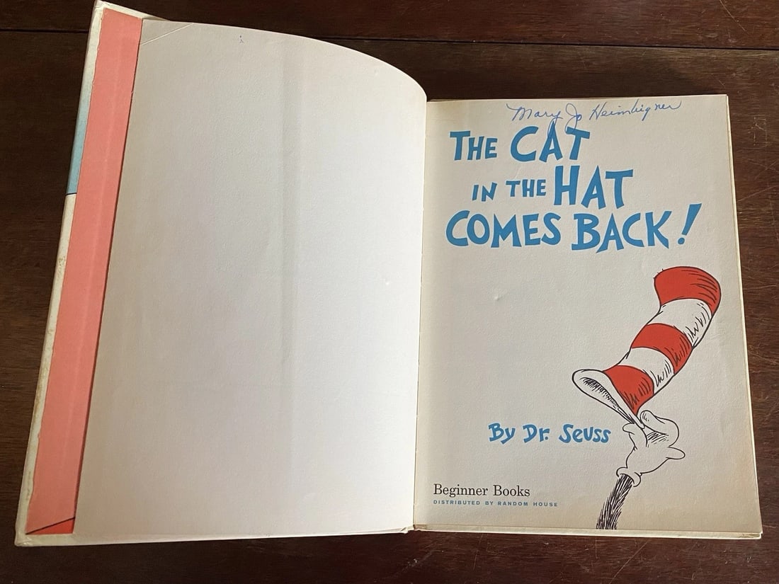Dr Seuss The Cat in the Hat Comes Back 1stEdition/1st Printing Stated 1958 Good - 3