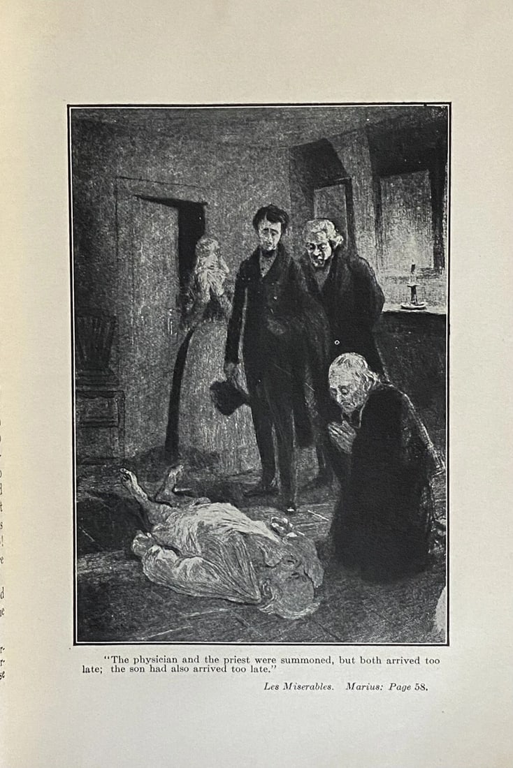 Victor Hugo Les Miserable Books III & IV University Society Illust. 1800s Rare! - 5