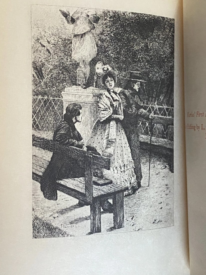 Victor Hugo Les Miserable Books III & IV University Society Illust. 1800s Rare! - 8