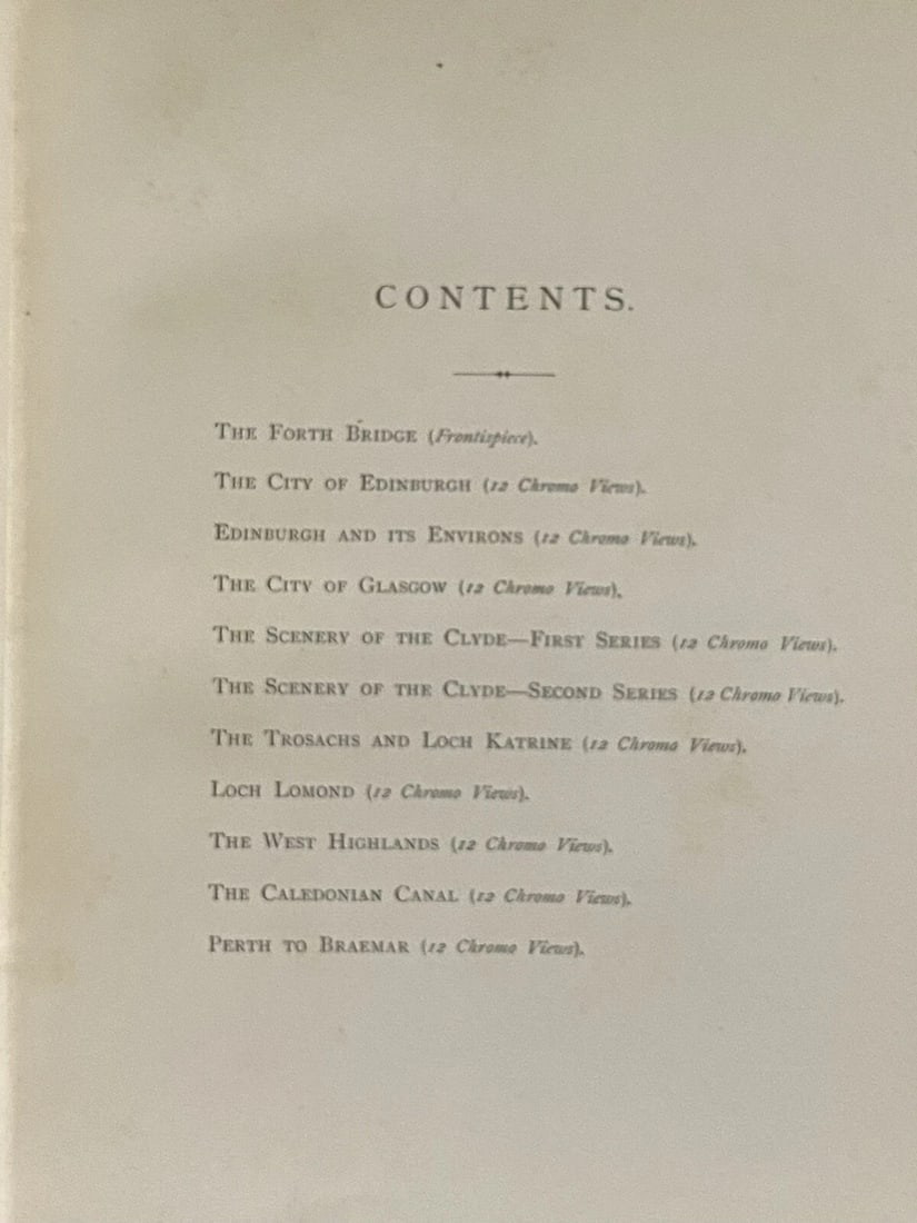 SOUVENIR OF SCOTLAND Its Cities Lakes and Mountains 1891Hardcover T. Nelson&Sons - 9
