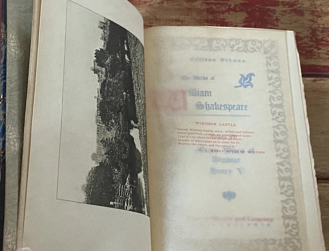 Shakespeares Works Elgin Ed. Deluxe Vol. XV #360/1000 Morris 1901 Illustrated - 7