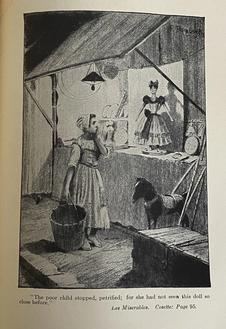 Victor Hugo Les Miserable Book I & II University Society Illustrated1800s Rare! - 12