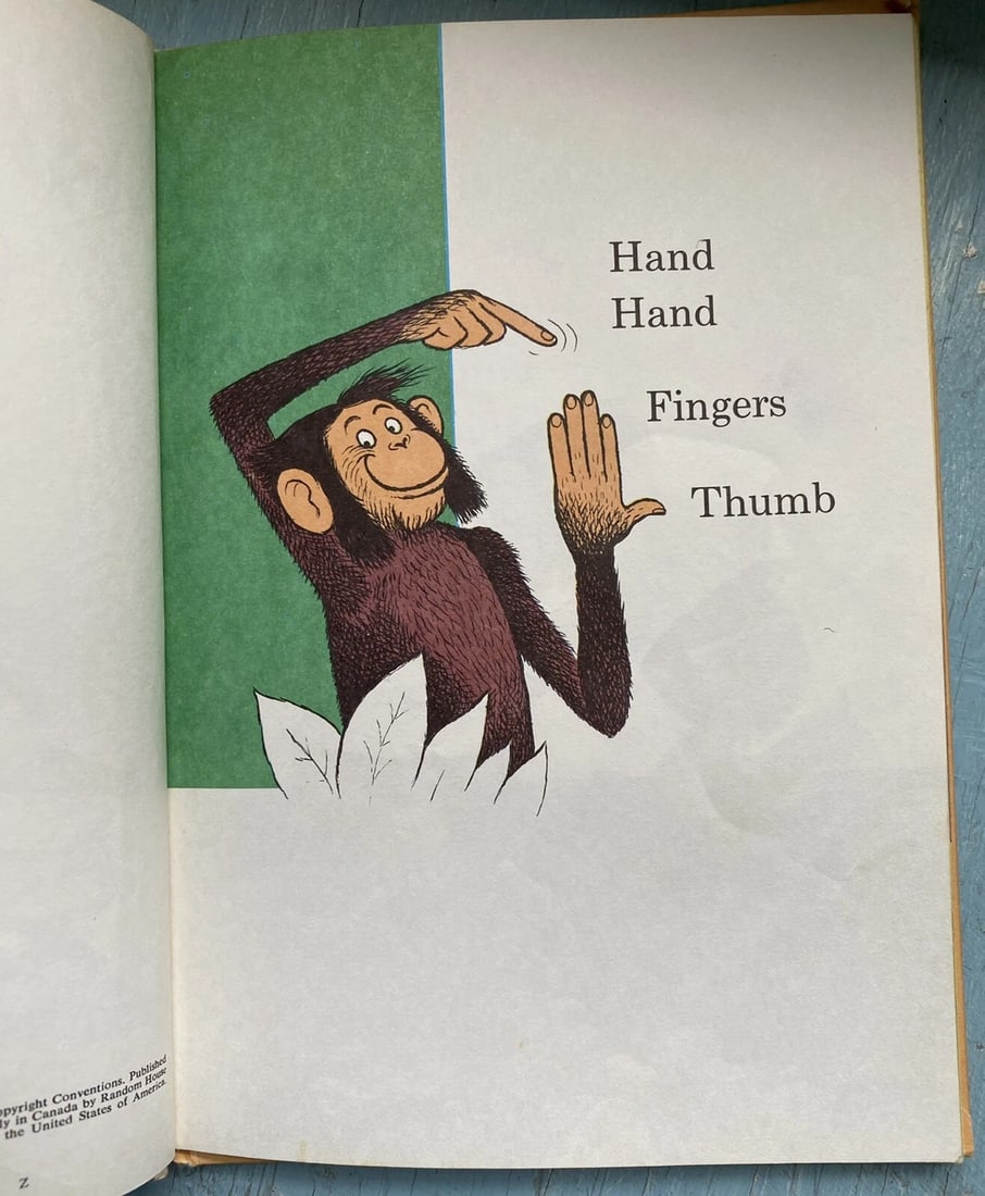 Bright and Early Books Hand, Hand, Fingers,Thumb HC Al Perkins 1969 BCE 1st Good - 9